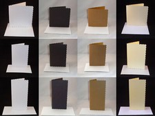 10 x Scalloped Greeting Card Blanks & Envelopes - Choose Colour & Quantity