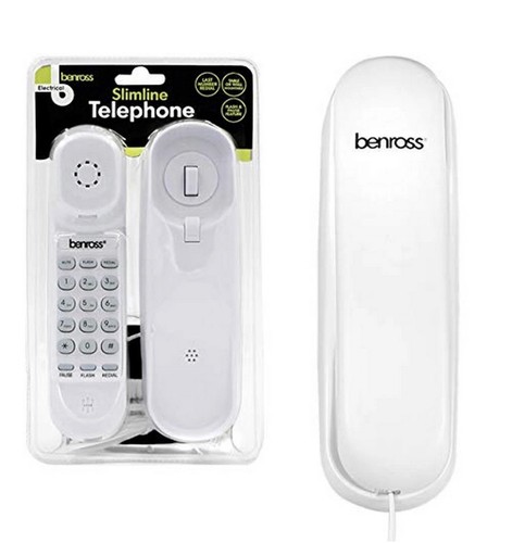 Benross white slimline - slimline, corded
