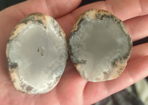 Polished crystal agate - polished,