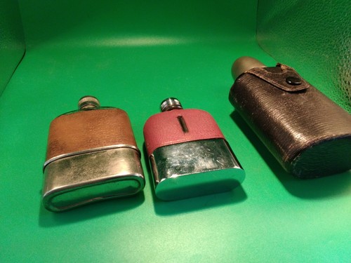 Vintage leather and glass - vintage,