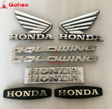 8 Piece/Set Chromed Silver Goldwing GL1800 Fuel Tank Fender Side Emblem Decals