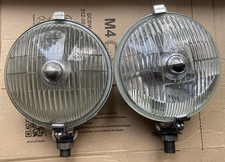 2 x Vintage LUCAS Classic Car Fog Light Lamp SFT 576 Chrome Housing Untested