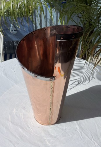 Copper art nouveau container - copper,