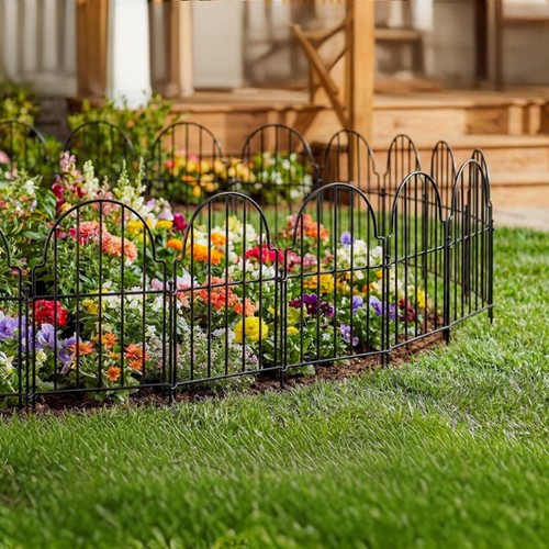 10x rustproof metal fence - metal,
