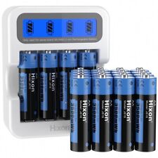 Hixon 3500mWh AA Batteries 1.5V AA Rechargeable Lithium Batteries LCD Charger 