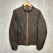 Barbour International Steve McQueen Chico Wax Jacket Men’s Large Olive Brown