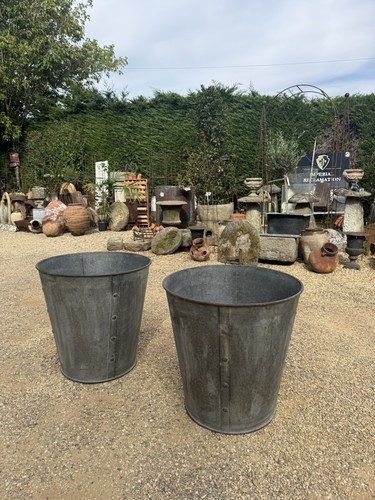 Pair large zinc - pair, of