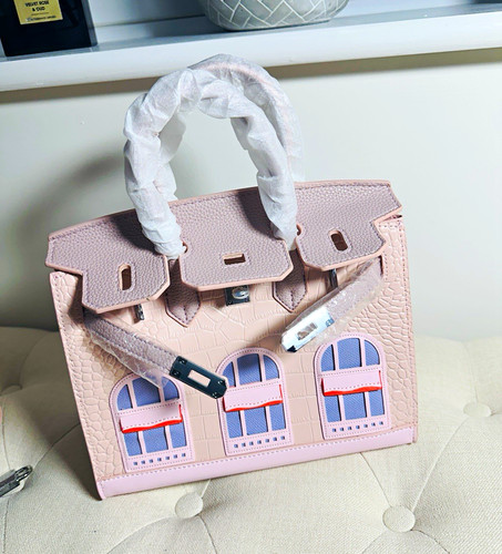 Pink lilac faux leather croc - pink,