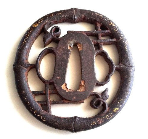 Antique iron sword guard