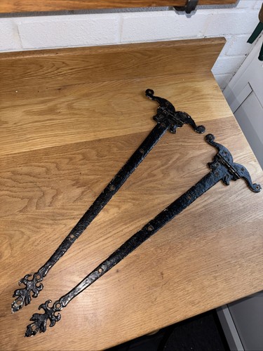 Antique iron door - hinges, old