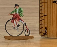 Vintage Very Old-Fashion Penny-Farthing Bicycle Metal Miniature RARE Antique