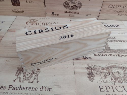 Wooden wine box crate - crate, lid