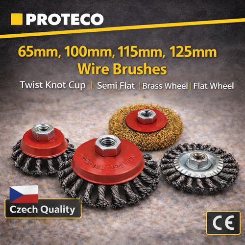 Wire brush twist knot - wire,