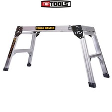 Heavy Duty Aluminium Hop Up Step Ladder Folding Stool Work Bench Platform 760mm