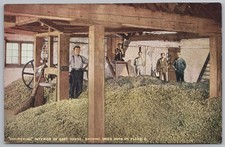 HOP PICKING Interior of an Oast House Postcard