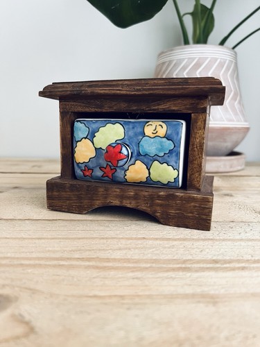 Handmade indian ceramic drawer - indian,