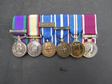 GROUP OF SIX MODERN MINIATURE MEDALS WITH ARMY LS & GC