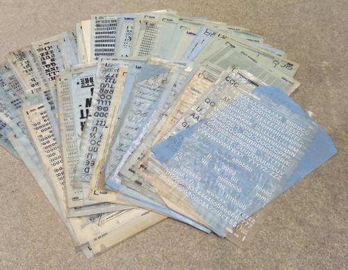 110 letraset sheets letters - 110+,