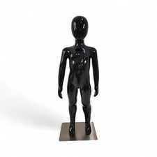 Glossy Black Realistic Adjustable Child Mannequin – Full Body Display 87cm
