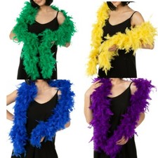 Deluxe Feather Boas Accessory 1920 Gatsby Burlesque 20s Fancy Dress Costume 
