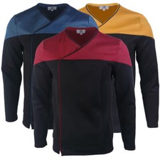 Picard 3 Commander Red Uniform Cosplay Gold Blue Top Shirts Halloween Costumes