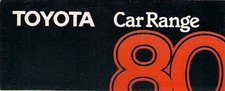 Toyota Range 1980 UK Market