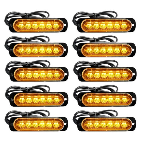10pcs amber yellow - amber/yellow, hazard
