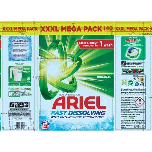 Ariel washing powder pack - powder, of