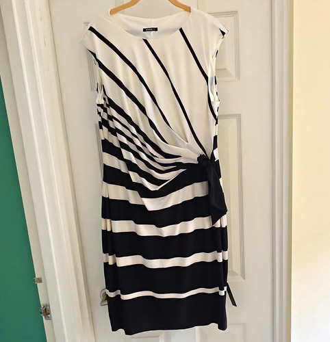 Roman black white striped - roman, black/white