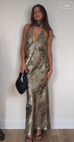 Zara golden long - long, foil