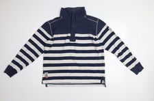 Lazy Jacks Men's Blue Striped Cotton Rugby Sweatshirt M Nautical Style