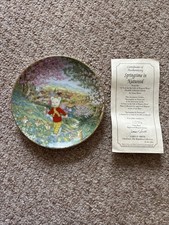 Rupert Bear decorative plate - Springtime In Norwood With Certificate