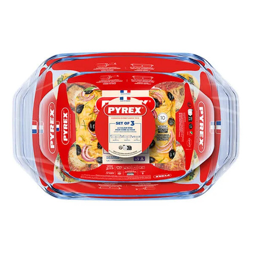 Pyrex piece roaster set - 3,