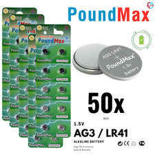 50 X AG3 Premium LR41 AG3 SR41 192 392 1.5v ALKALINE BUTTON BATTERY