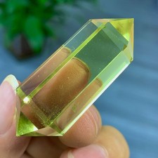 15G Natural Citrine Quartz Obelisk Crystal Double Point Wand Reiki Healing Gem