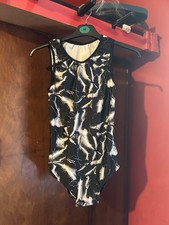 Men’s/boys Leotard Black And White Size 34in Ballet Dance Gymnastics