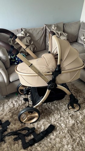 Egg pram with twin - with,