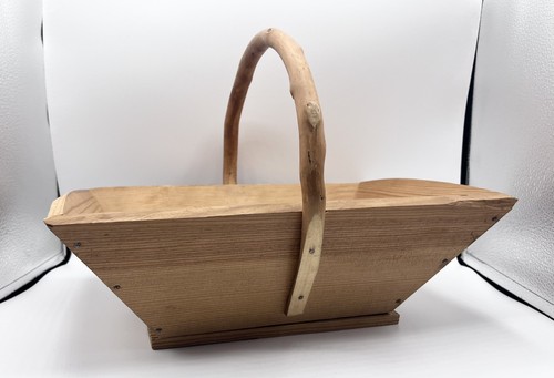 Wooden garden trug basket - garden,