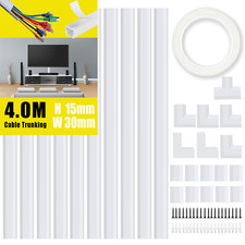 Electrical Cable Trunking Self Adhesive 4M Wire Trunking Cable Tidy for Wall TV