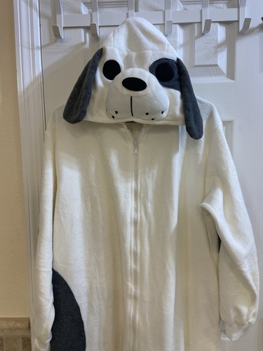 Adult white dog costume one - adult,