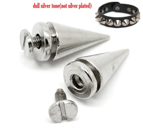 Spike cone screwback silver - cone,