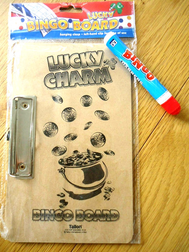 Lucky charm bingo board with - charm,