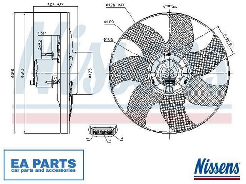 Fan radiator for lupo - fan,, vw