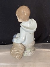 Nao Lladro Boy With Rabbit