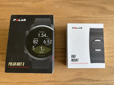 Polar Grit X GPS Multisport Watch - Black (M/L) + Polar Bike Mount