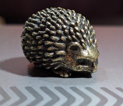 Cute brass hedgehog - brass,