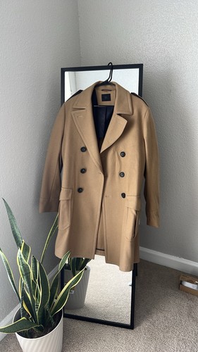 Camel double breasted wool - camel, double-breasted