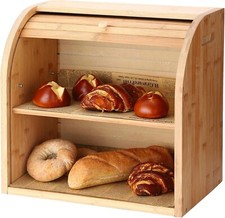 SG Traders Bamboo BreadBin