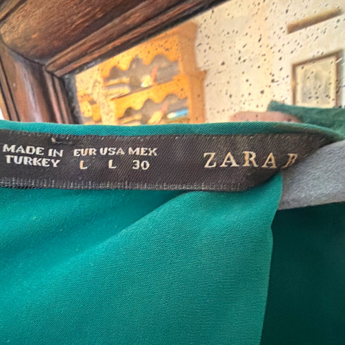 Zara green chiffon - zara,