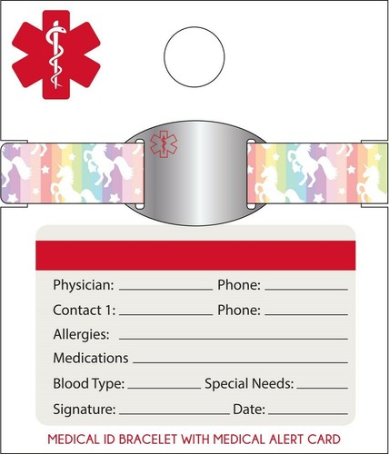 Medical bracelet with - id,